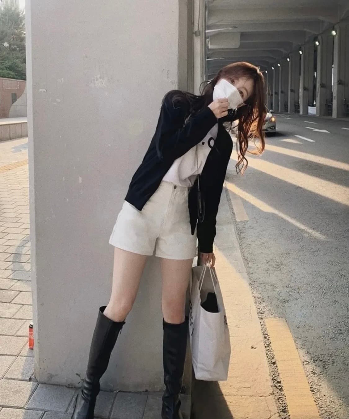 (미개봉, 새상품) 슬로우앤드 내츄럴 크림 반하이 코튼 쇼츠 반바지 상품이미지2