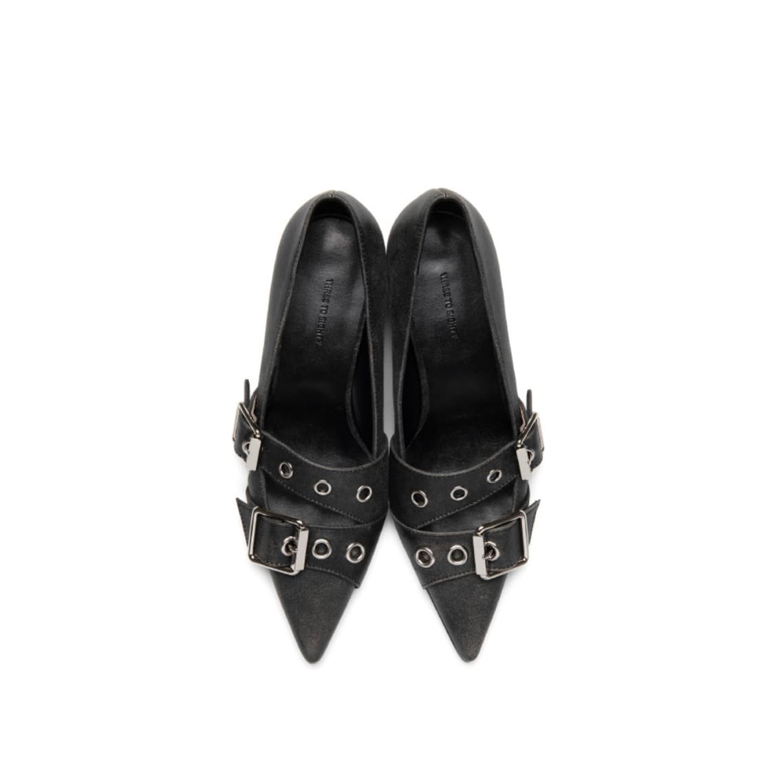 [쓰리투에이티] crackle buckle kitten heels 상품이미지2