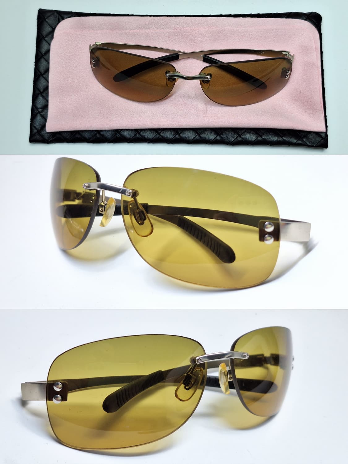 00s 일본 빈티지/무테 선글라스/ 수입 패션 아이웨어 y2k 레트로 상품이미지3