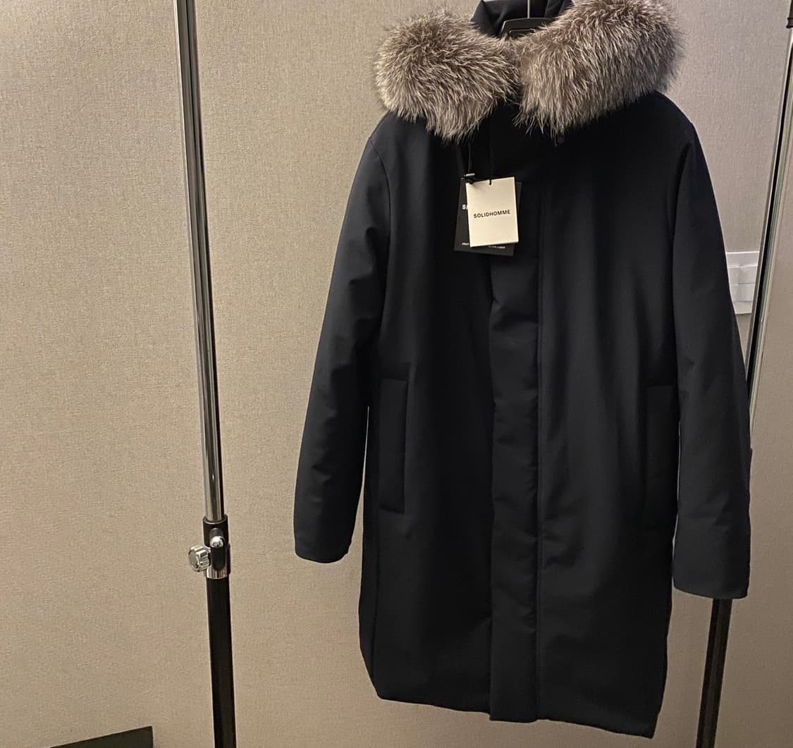 솔리드옴므 19FW 폭스퍼 패딩 다크네이비 46(95) 사이즈 상품이미지1