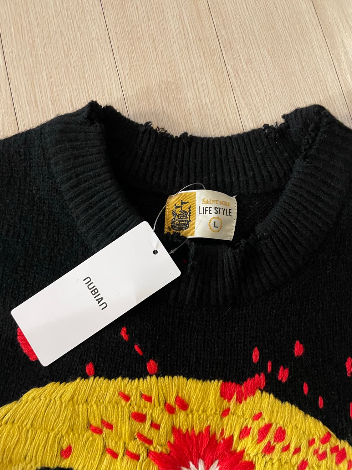 [새상품,L] 세인트마이클(세인트미카엘) x CPFM 스마일 니트 상품이미지4