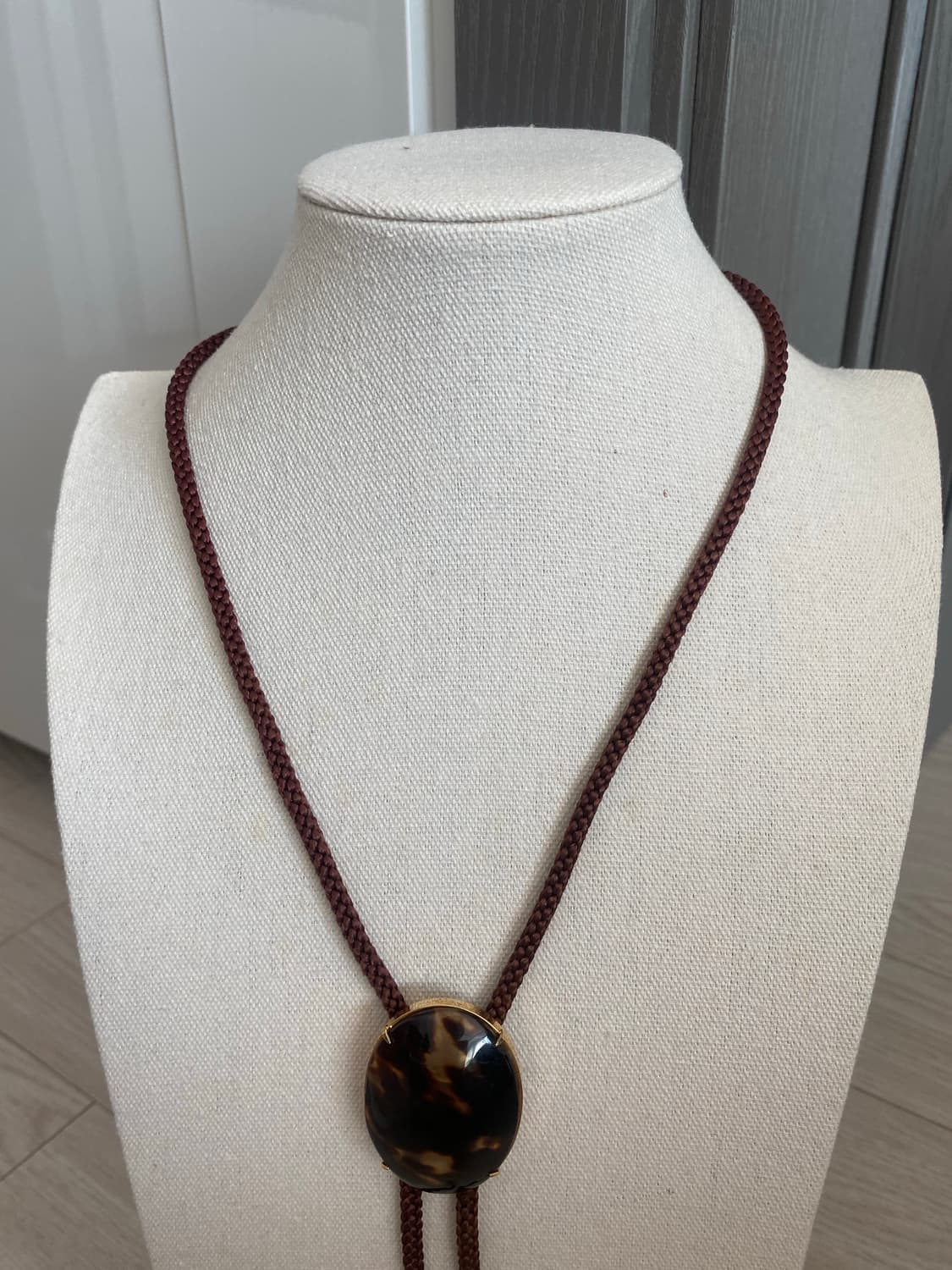 빈티지 볼로타이 호피 목걸이 상품이미지5