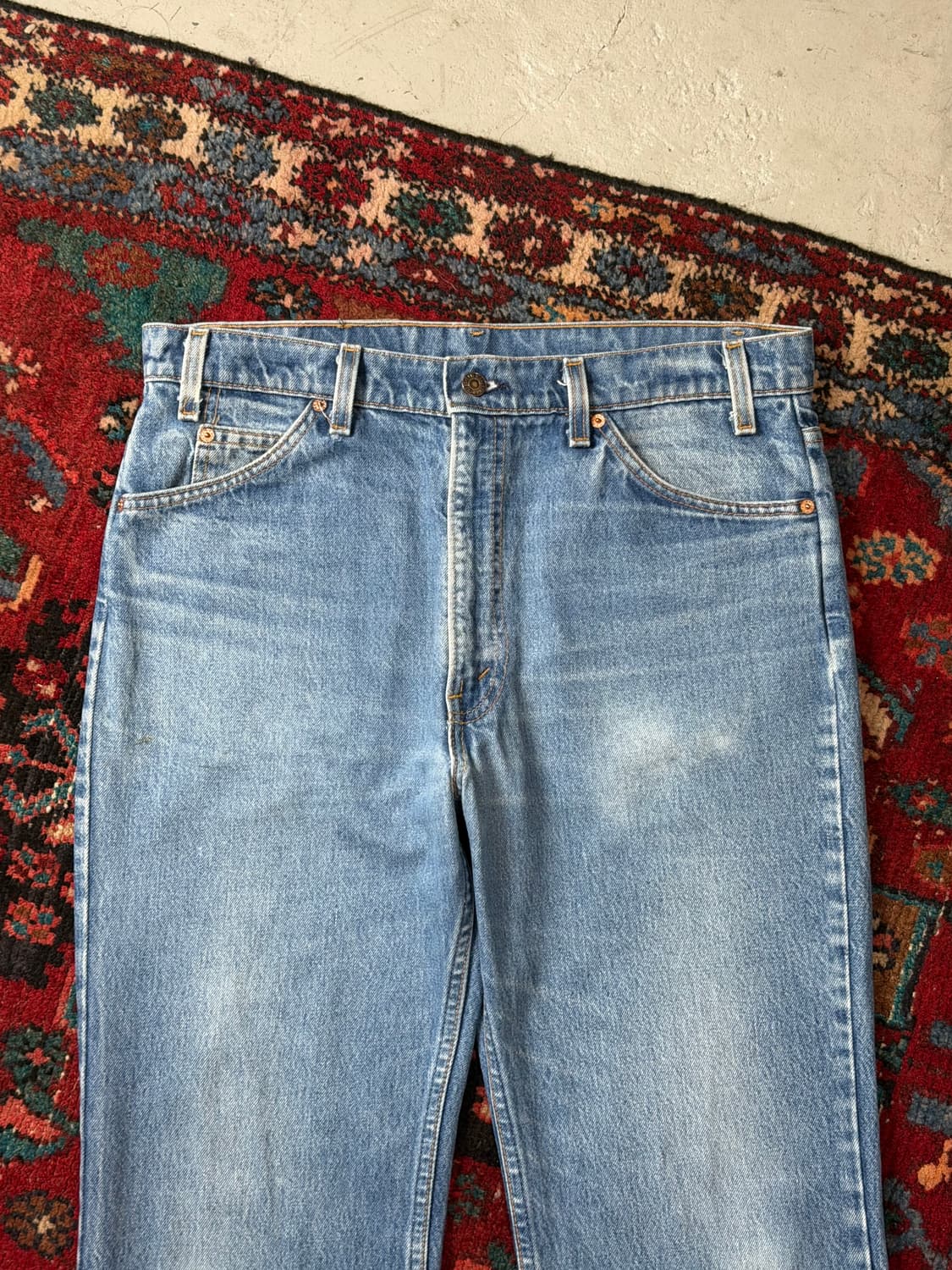 90's USA Made 빈티지 리바이스 517 오렌지탭 부츠컷 데님 상품이미지5