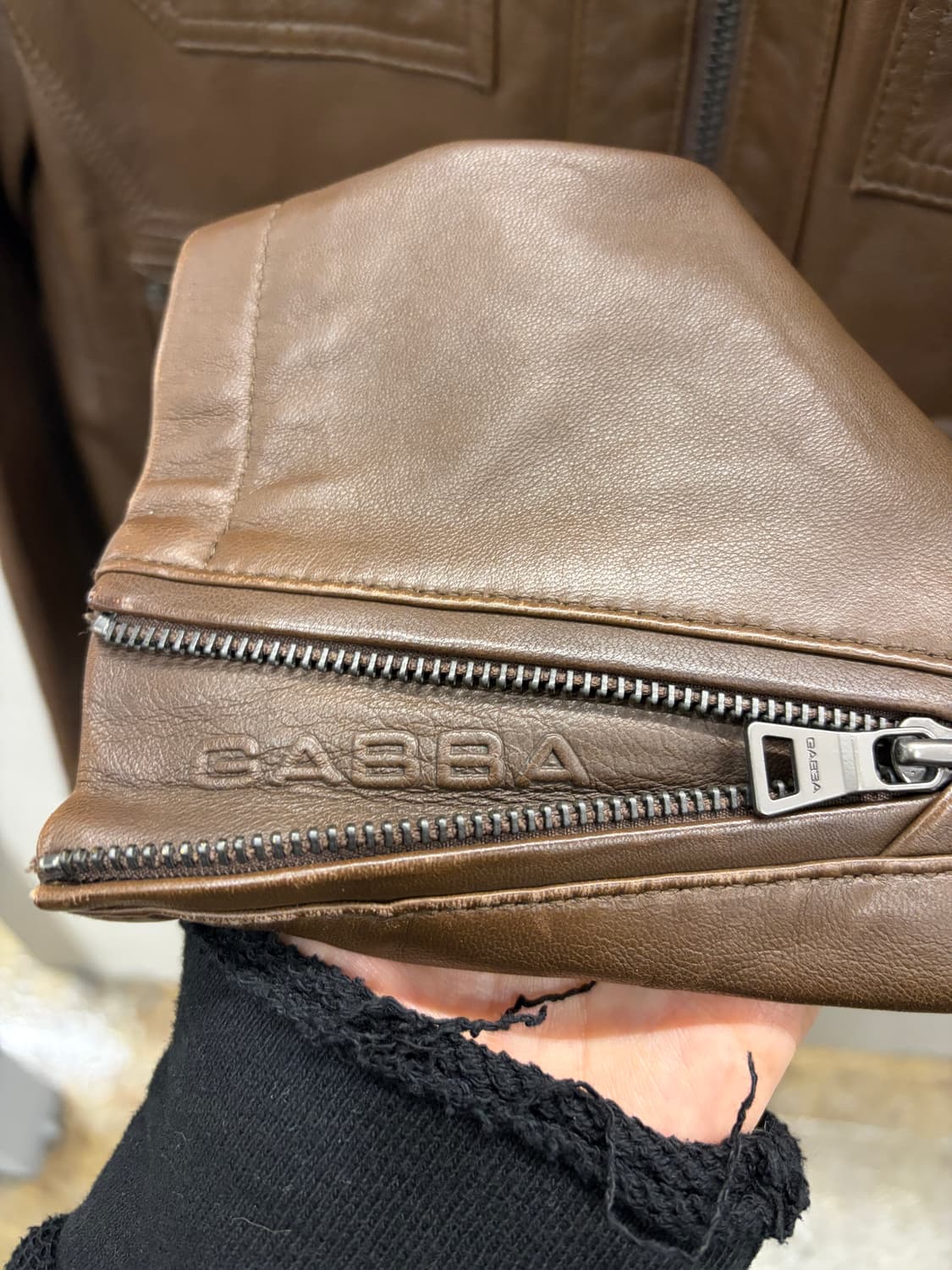 GABBA 가바 브라운 가죽자켓 100 상품이미지4