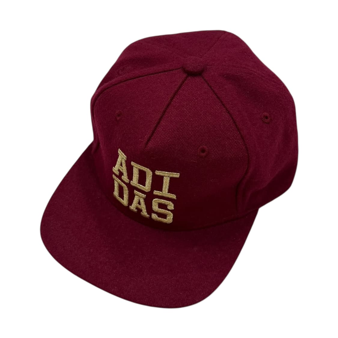 아디다스 빈티지 스펠로고 플리스 기모 스냅백 모자 버건디 레드 M 상품이미지2