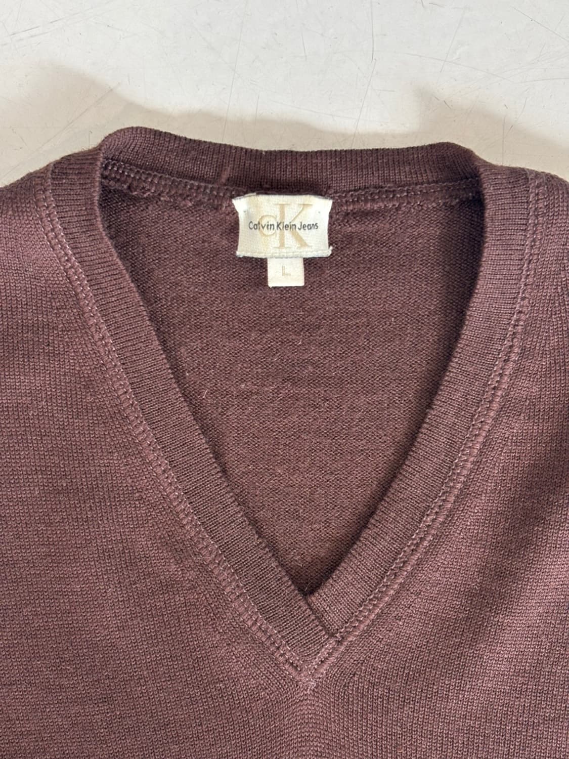 Calvin Klein V-neck Wool Knit 상품이미지4