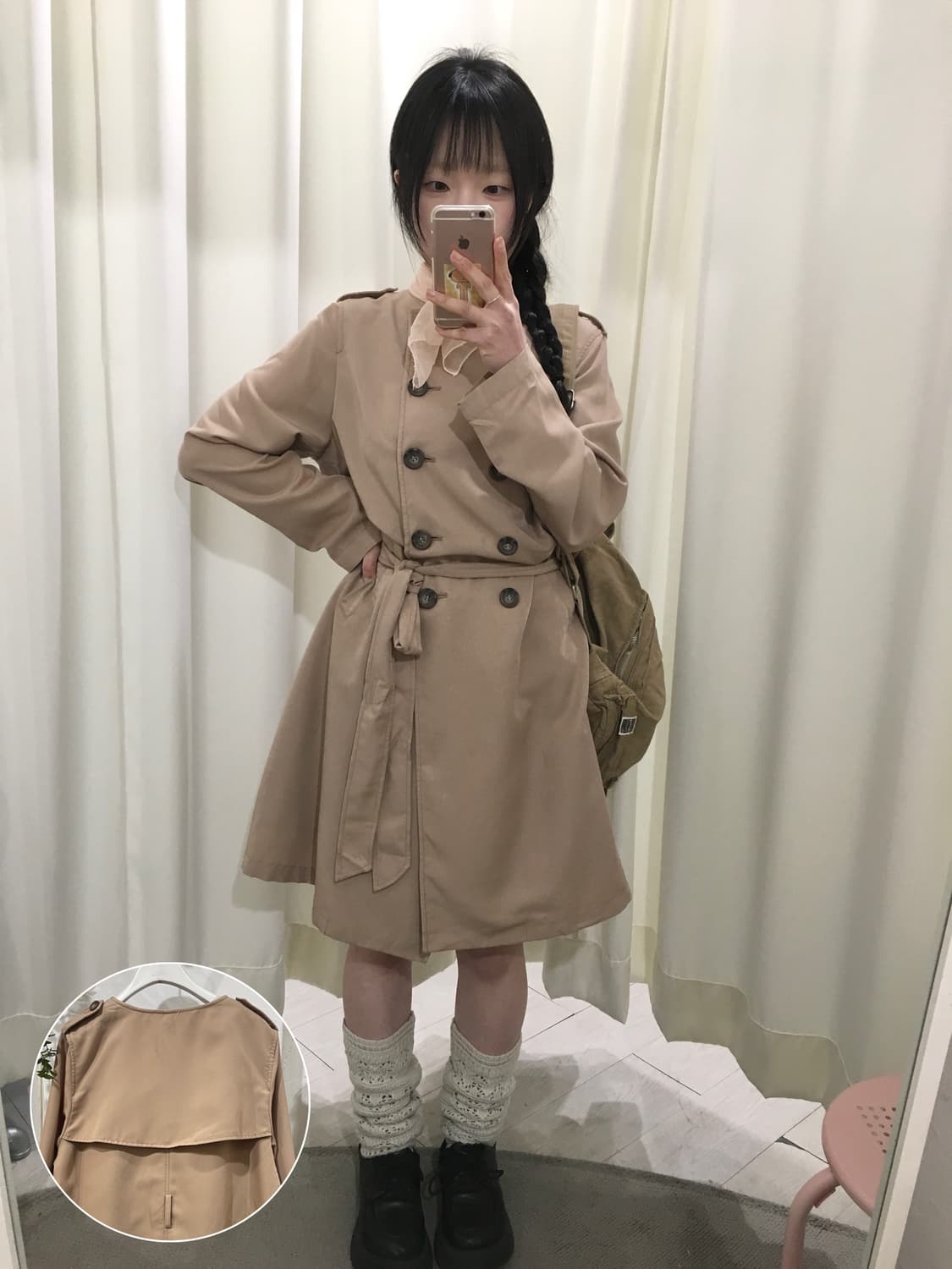 earth music trench coat 상품이미지1