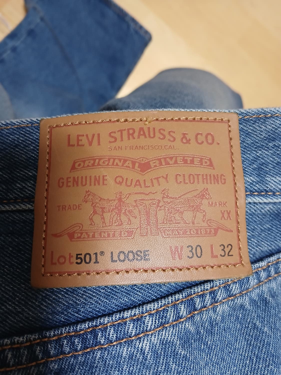 (신상품)리바이스 501 루즈핏 청바지 W30 L32 상품이미지3