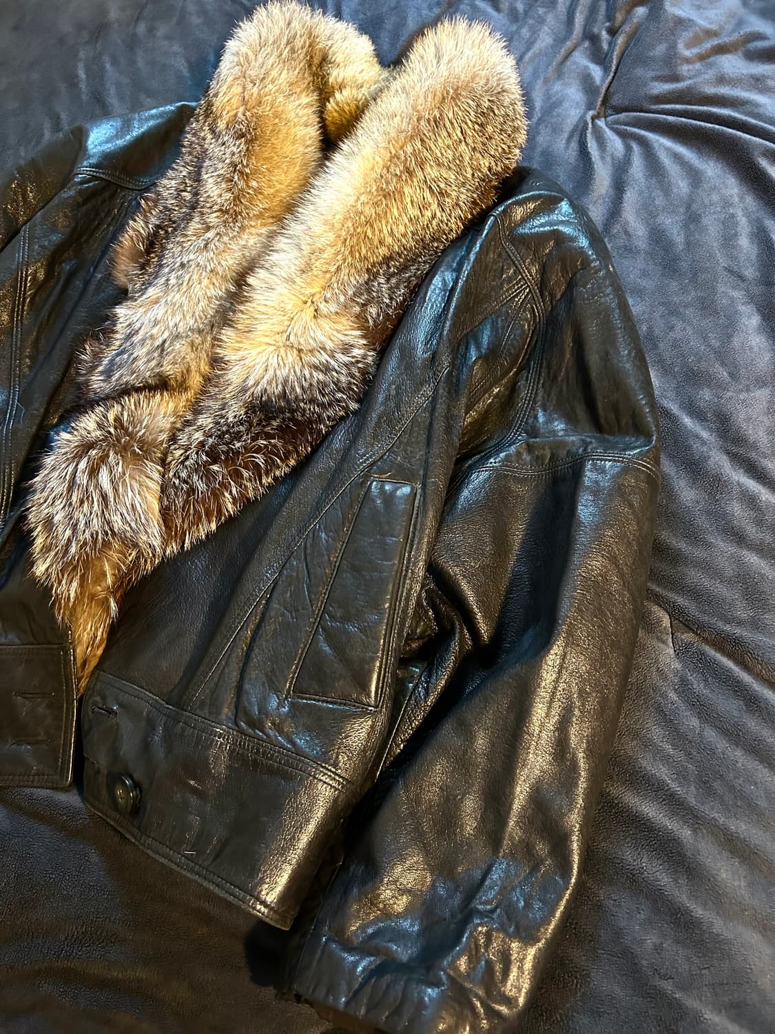 Sheep Skin Fur Leather Jacket 상품이미지5