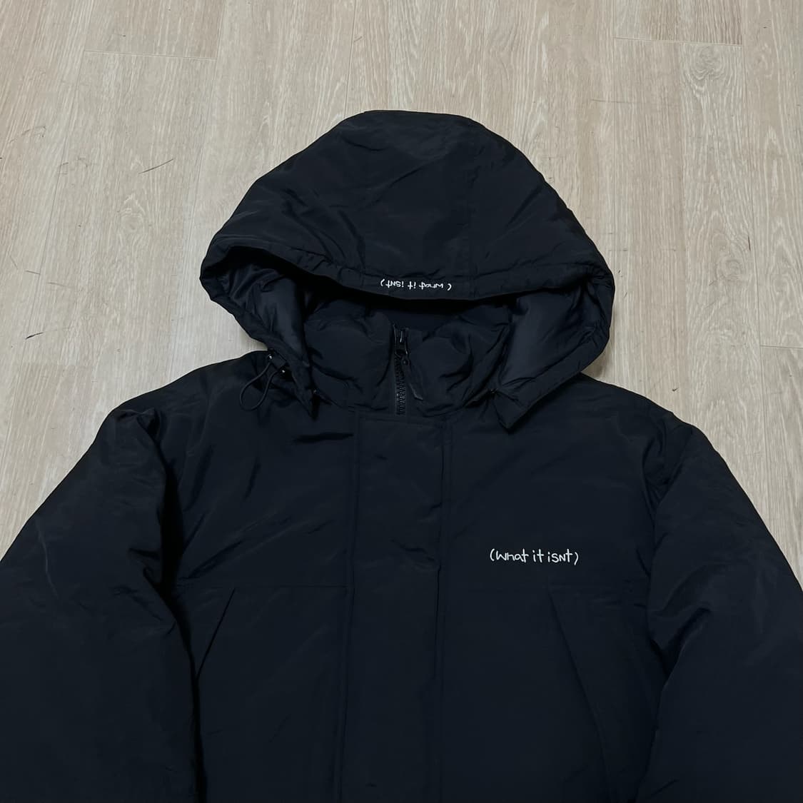 와릿이즌 로고 헤비다운 하프 패딩 L/100  상품이미지2