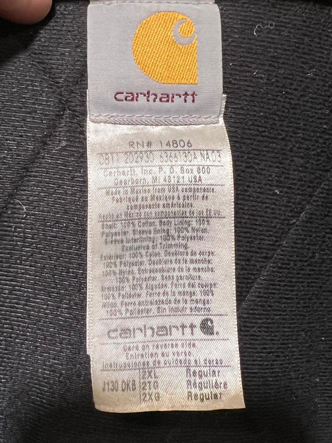 10s [2XL] 칼하트 덕 액티브 워크자켓 J130 DKB 상품이미지7