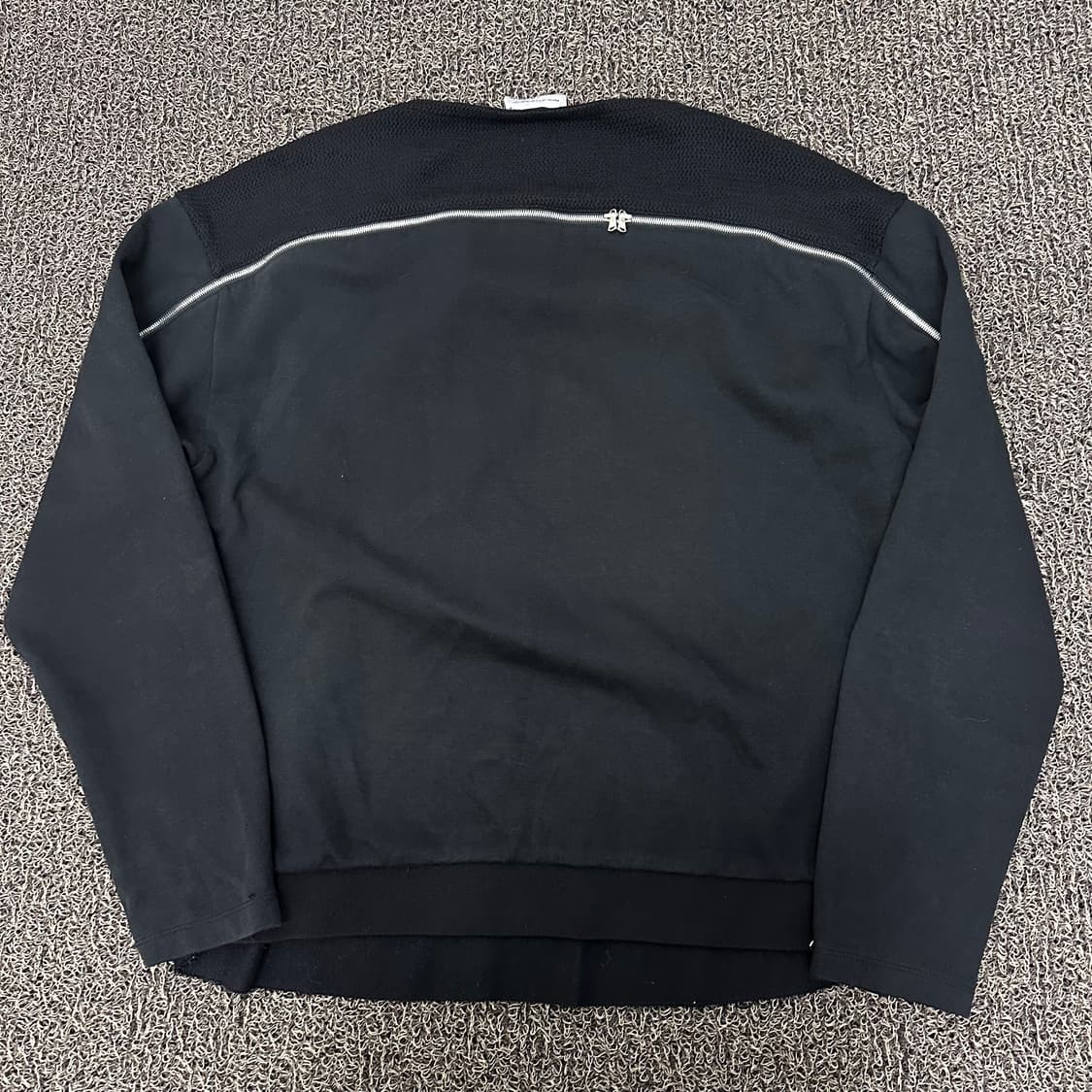 솔리드옴므 지퍼 포인트 맨투맨 블랙 105(XL) 상품이미지4