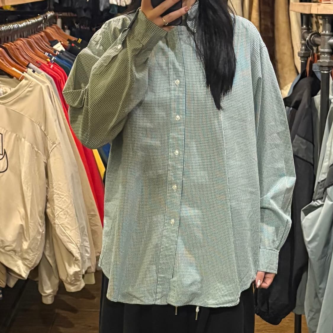 [HI] Polo 폴로 긴팔 셔츠 민트체크 상품이미지2