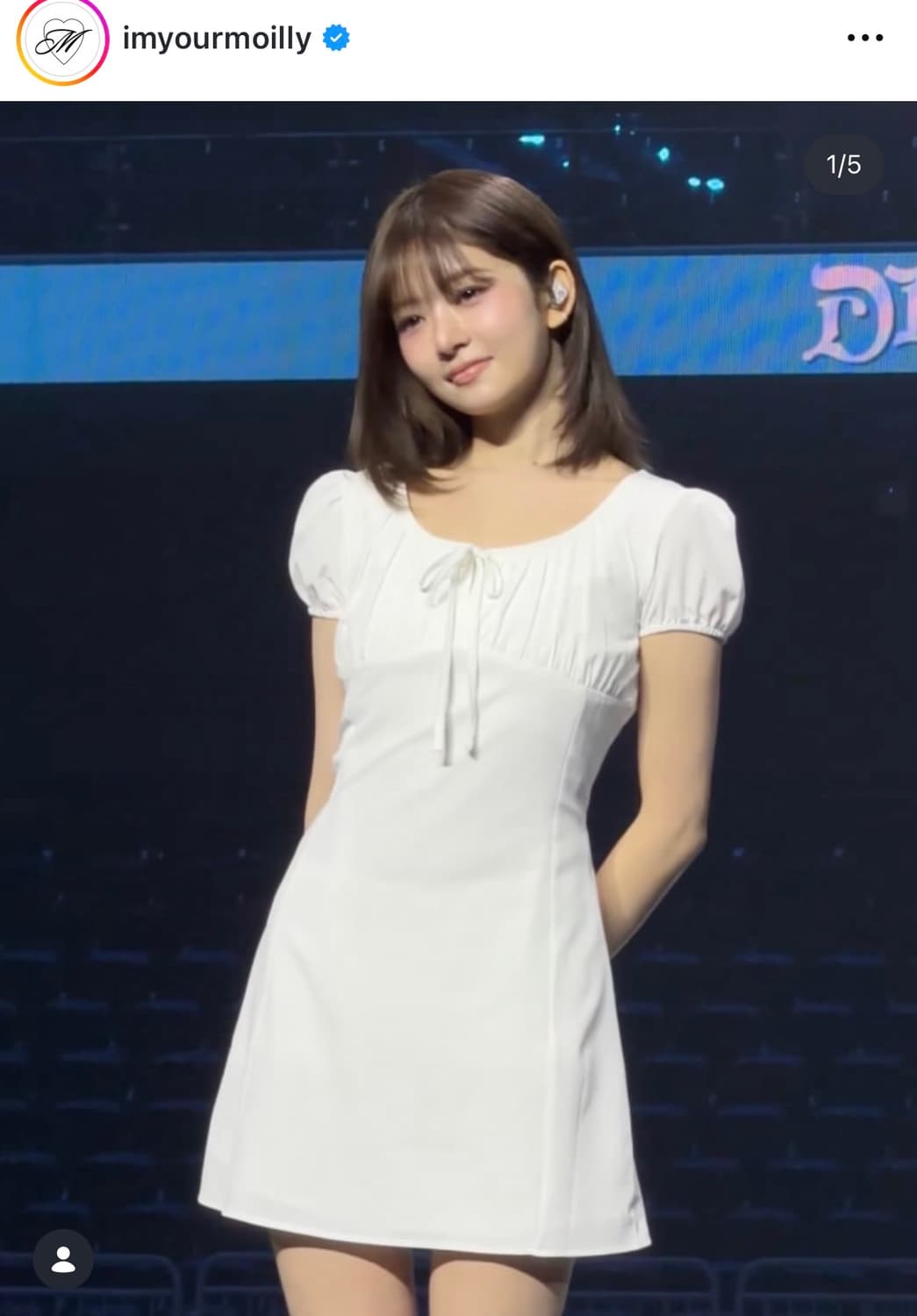 모일리 shirring mini dress white 아이브 레이 착용 상품이미지3