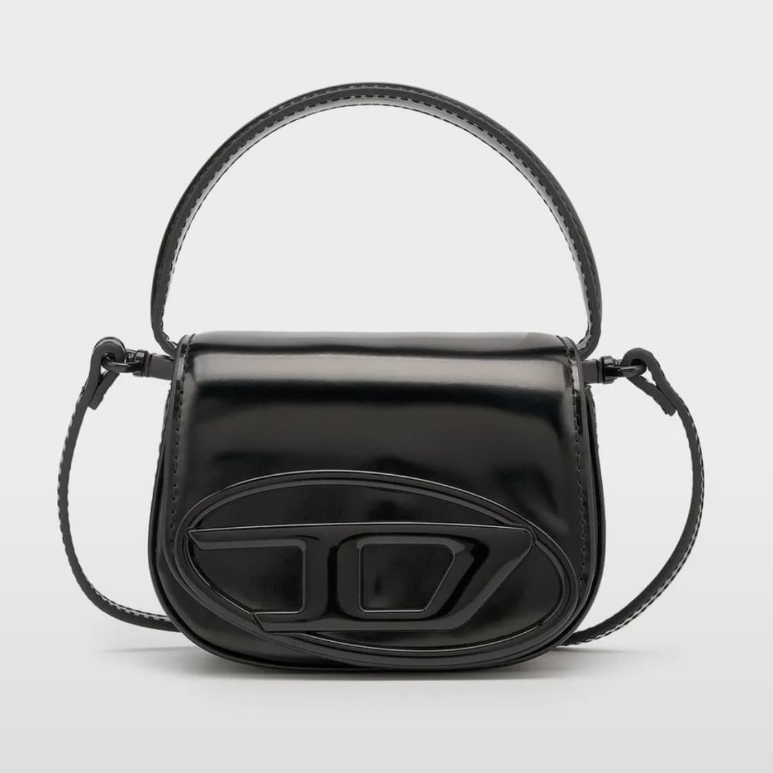 (당일발송) 디젤 1DR XS S 로고 탑핸들 미니 크로스백 블랙 상품이미지4