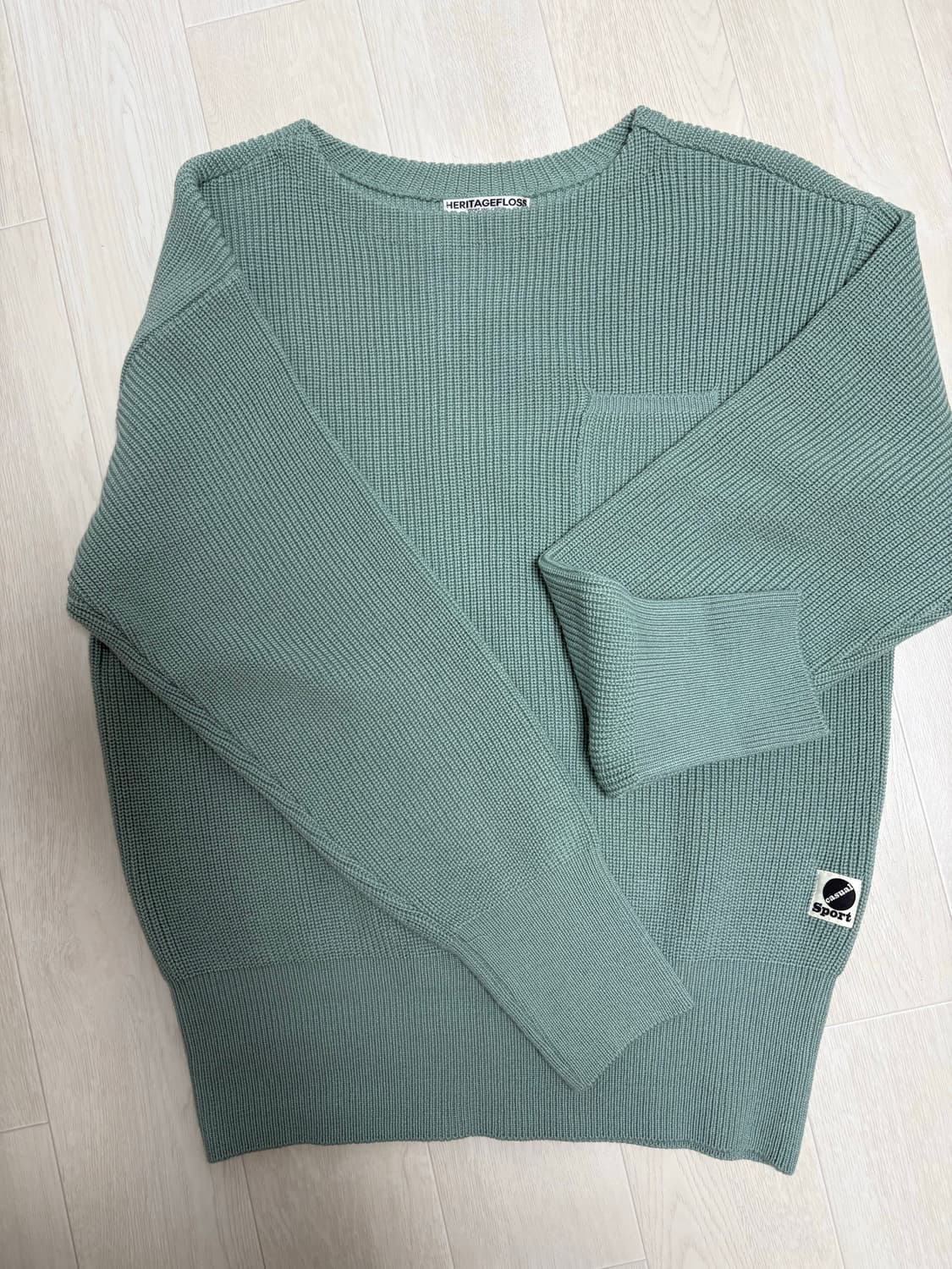 헤리티지플로스 울 니트 민트 L 상품이미지4