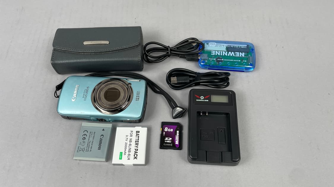 작례O 캐논 익서스 IXUS 200 IS 민트색 빈티지 디지털 카메라 상품이미지9
