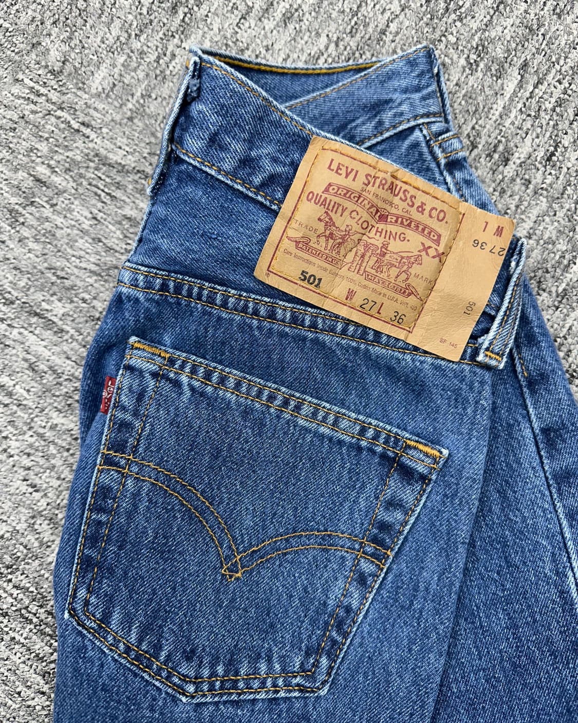 (허단34)90'S 리바이스 USA 501 진청-M1869 상품이미지5