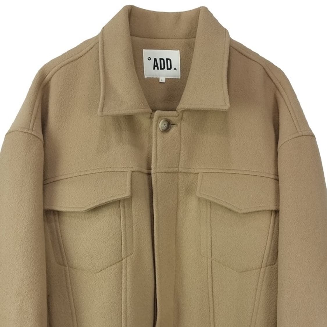 [ADD]  애드 오버핏 모직 트러커 숏 코트 자켓 베이지 M16486 상품이미지4