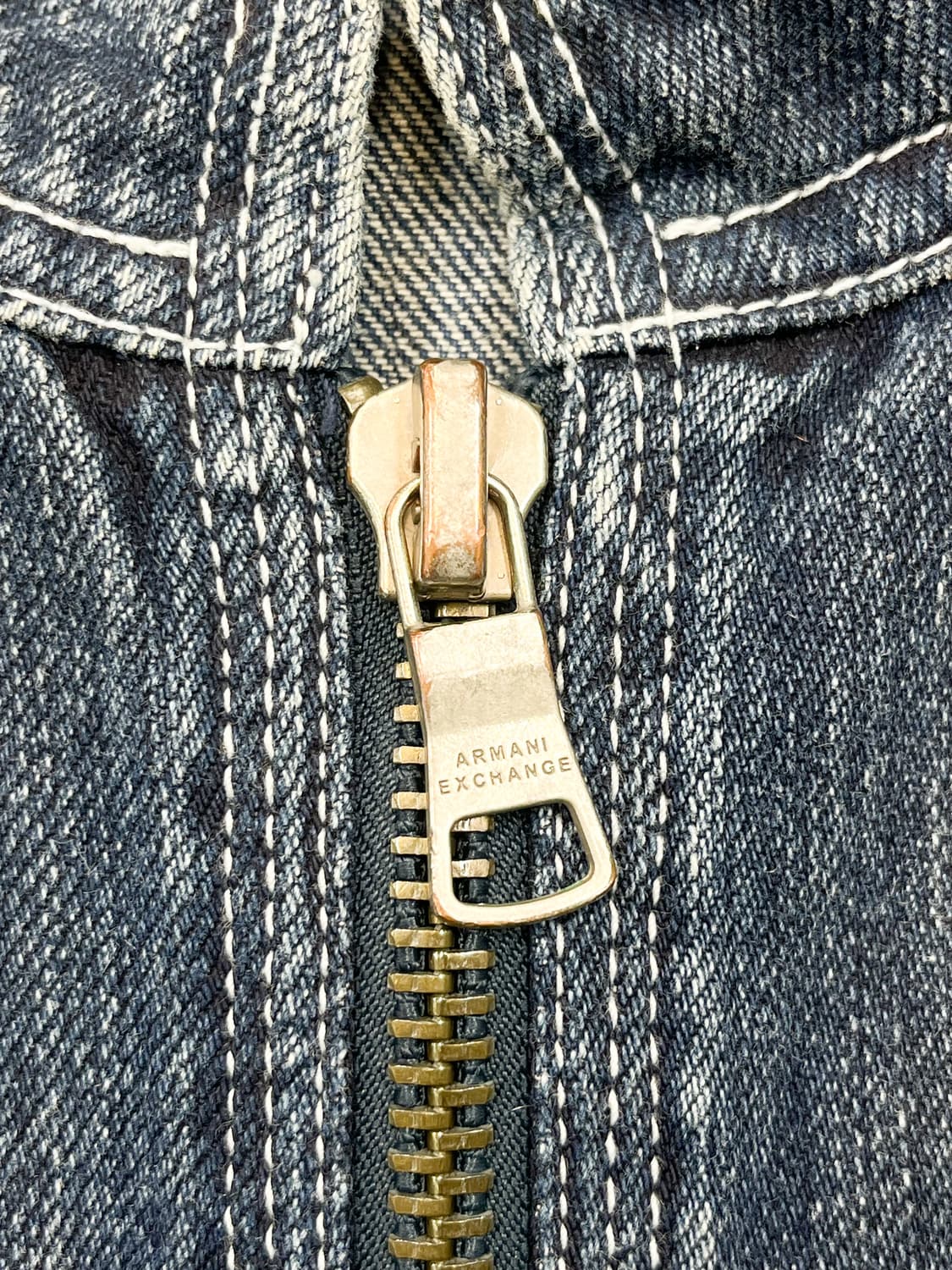 아르마니 익스체인지 컷 오프 데님 바이커 자켓 상품이미지7