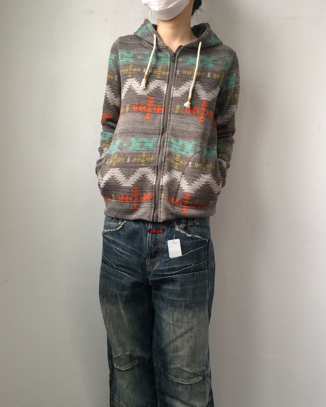 Native pattern hood zip up 상품이미지6