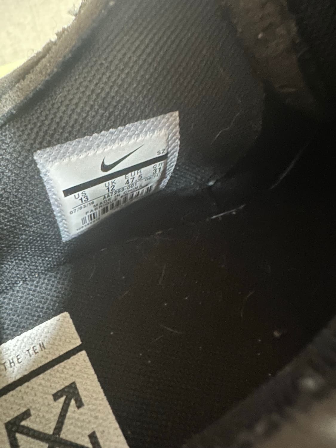 나이키 오프화이트 맥스90 v2 310사이즈 상품이미지5