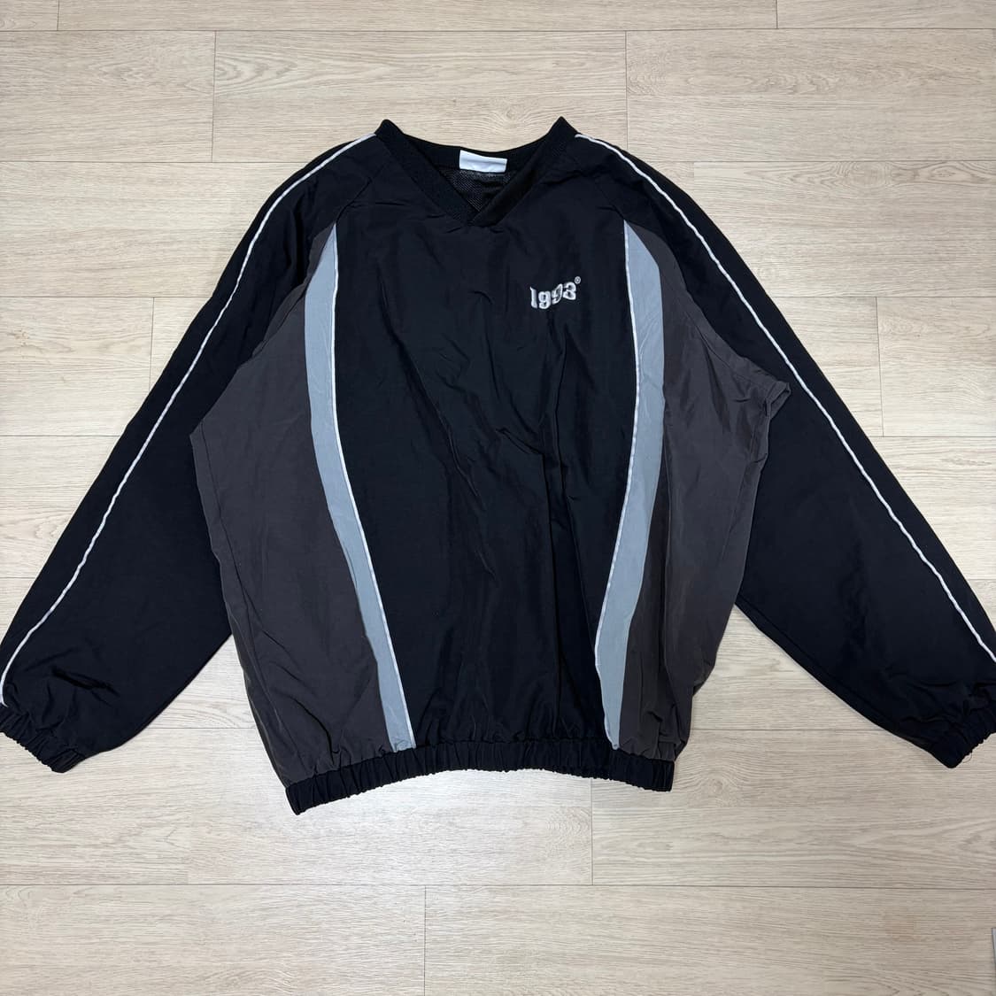 1993스튜디오 빈티지 파이핑 윈드브레이커 블랙 상품이미지3