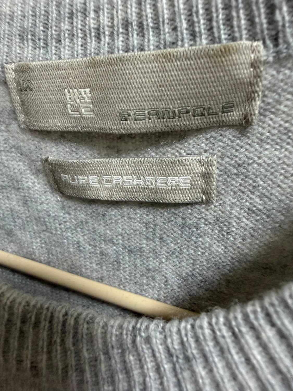 빈폴 캐시미어 100% 크루넥 니트 라이트 그레이 상품이미지3