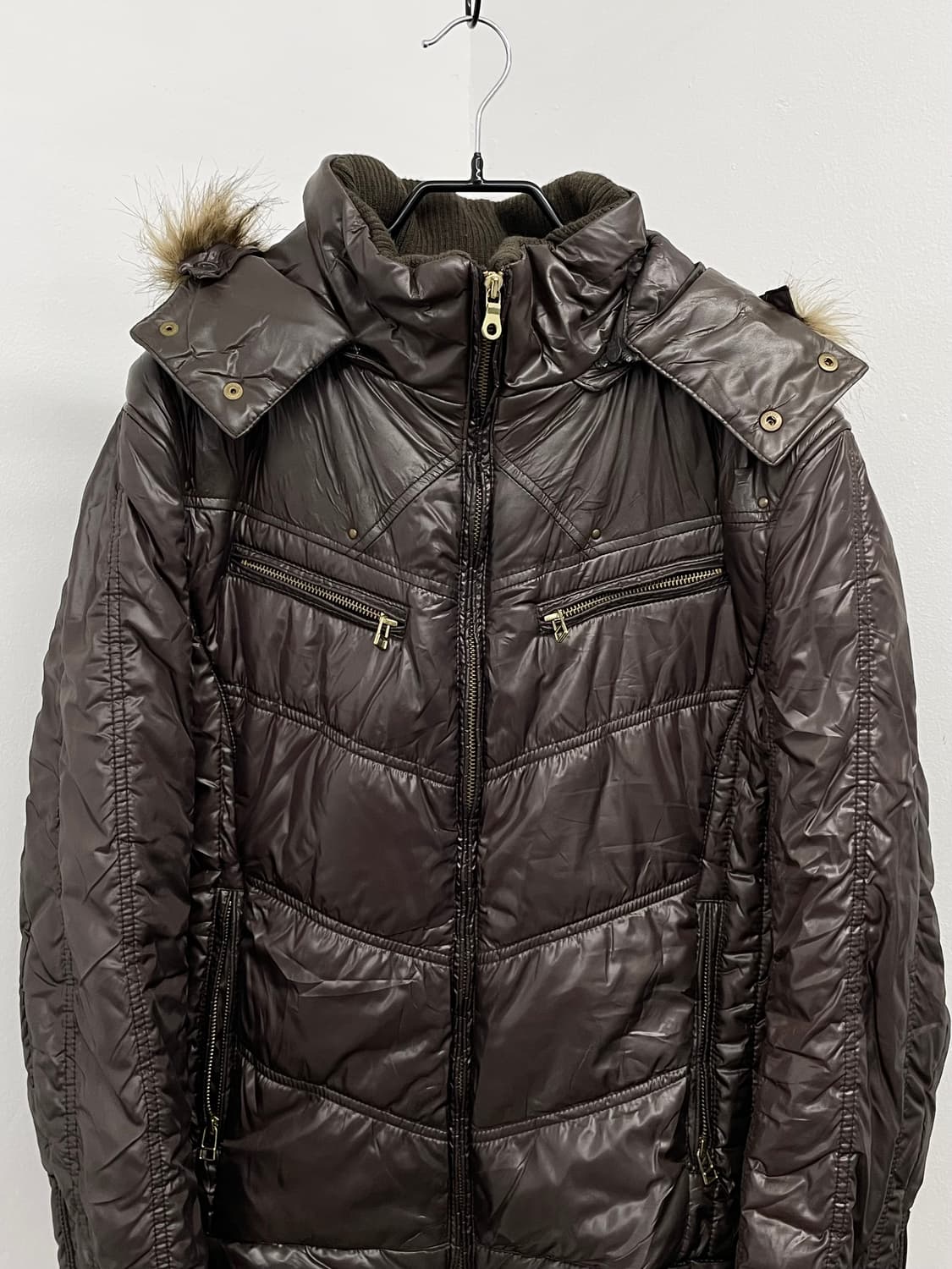 y2k 브라운 투웨이 패딩 자켓  상품이미지3