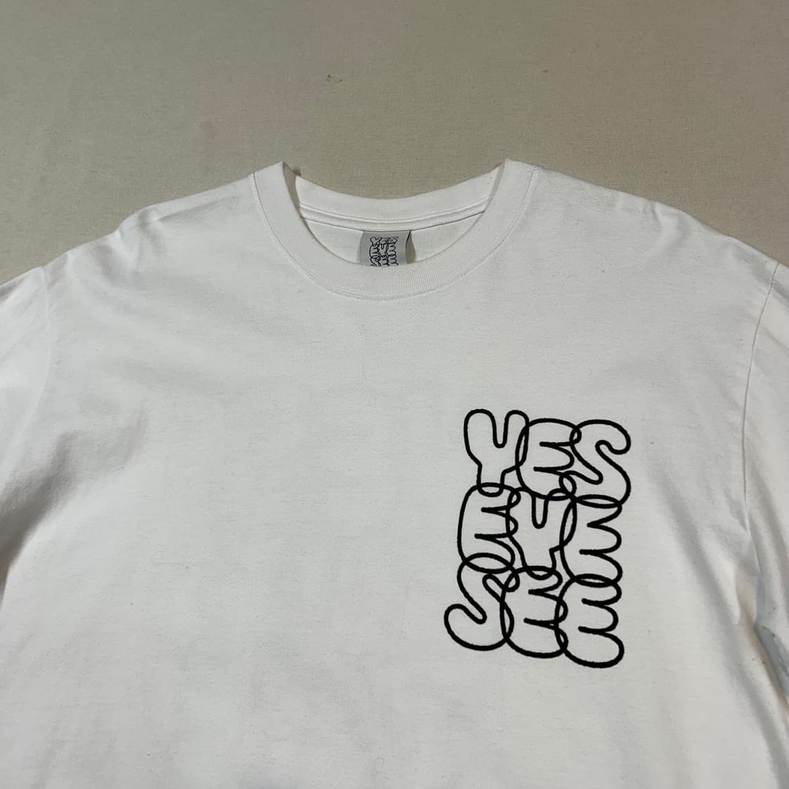 L) 예스아이씨 화이트 로고 롱슬리브 긴팔티셔츠 상품이미지3