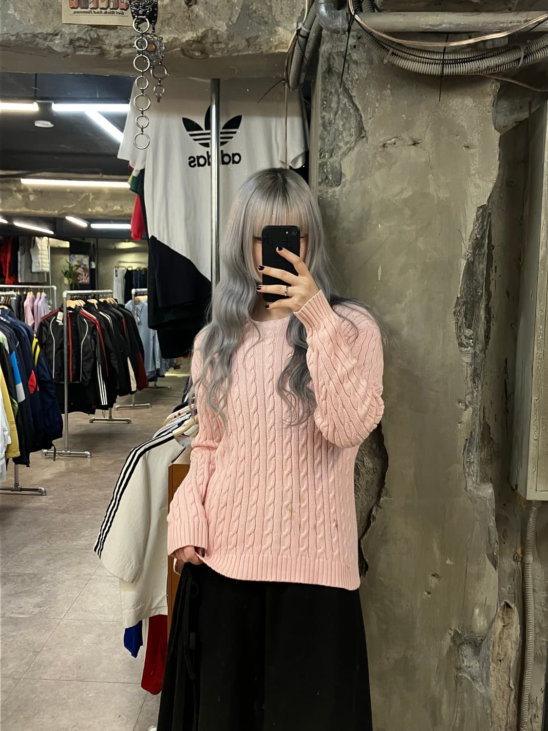 폴로 랄프로렌 꽈배기 니트 핑크 L #csz2605 상품이미지2