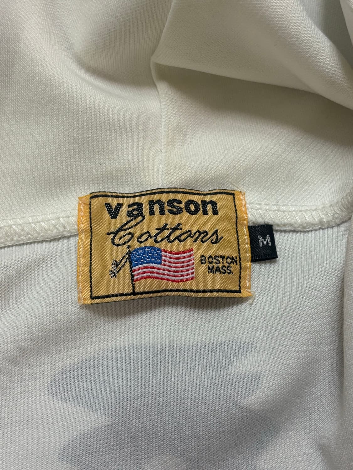 밴슨 레더 롱 스켈레톤 화이트 후드 집업 상품이미지3