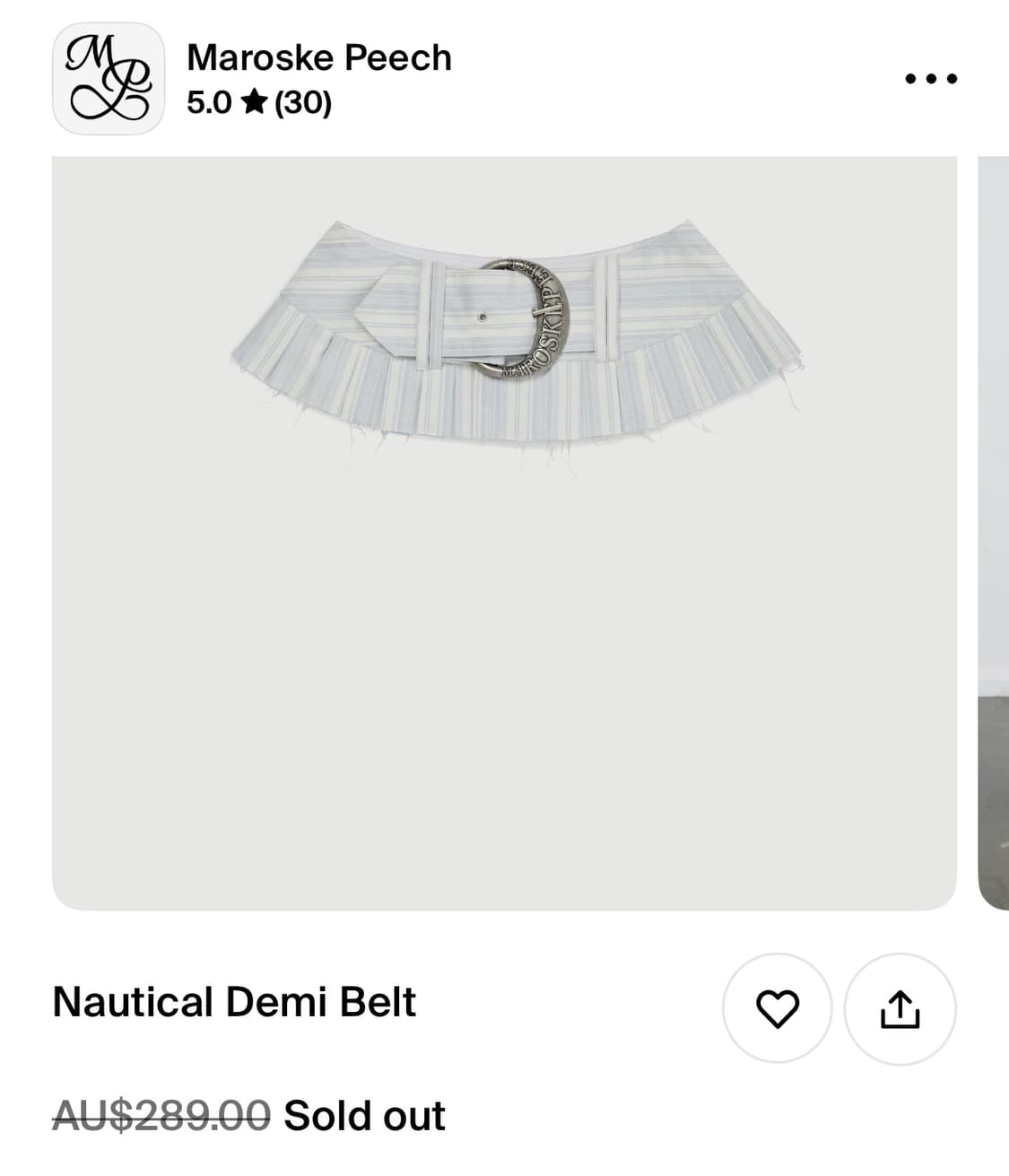 Maroske peech demibelt 마로스케피치 데미벨트 상품이미지1