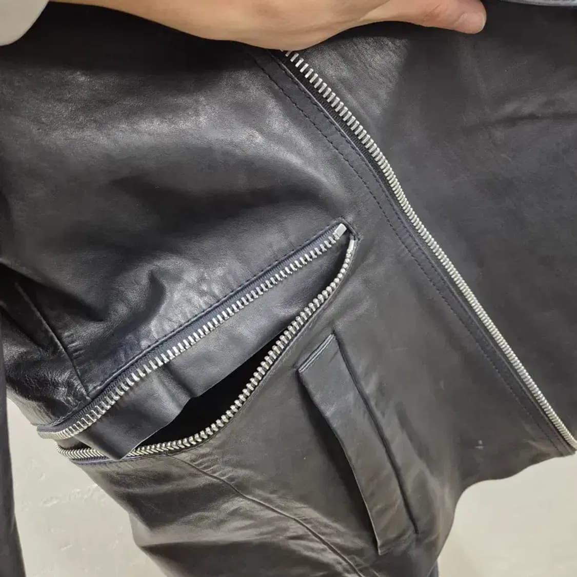 디젤 블랙골드 가죽 라이더 자켓 44 상품이미지5