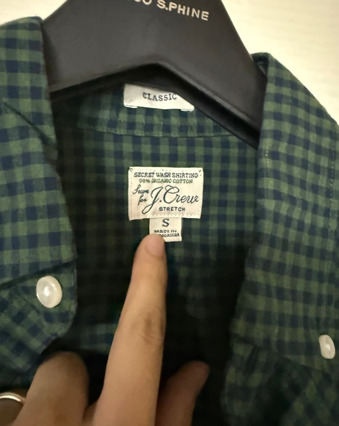 J.Crew 깅엄 체크 셔츠 S 상품이미지2