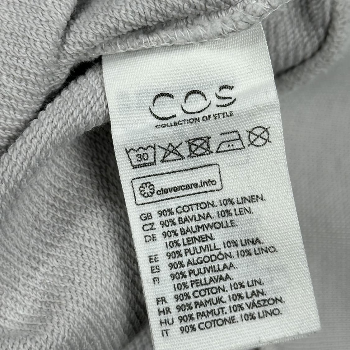 코스 cos 라이트 그레이 크루넥 맨투맨 (XL) 상품이미지5