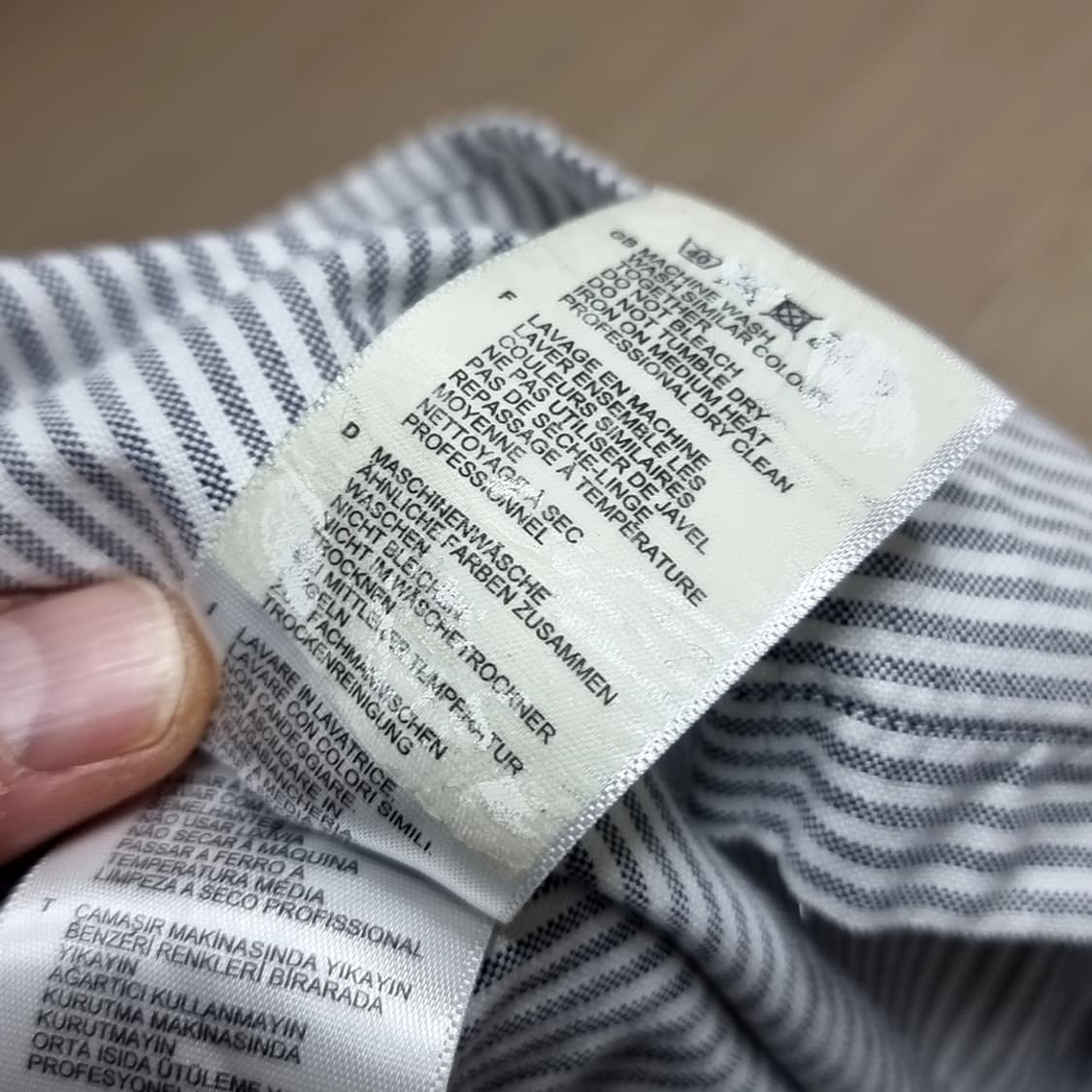 프레드페리 스트라이프 긴팔 셔츠(m) 상품이미지5