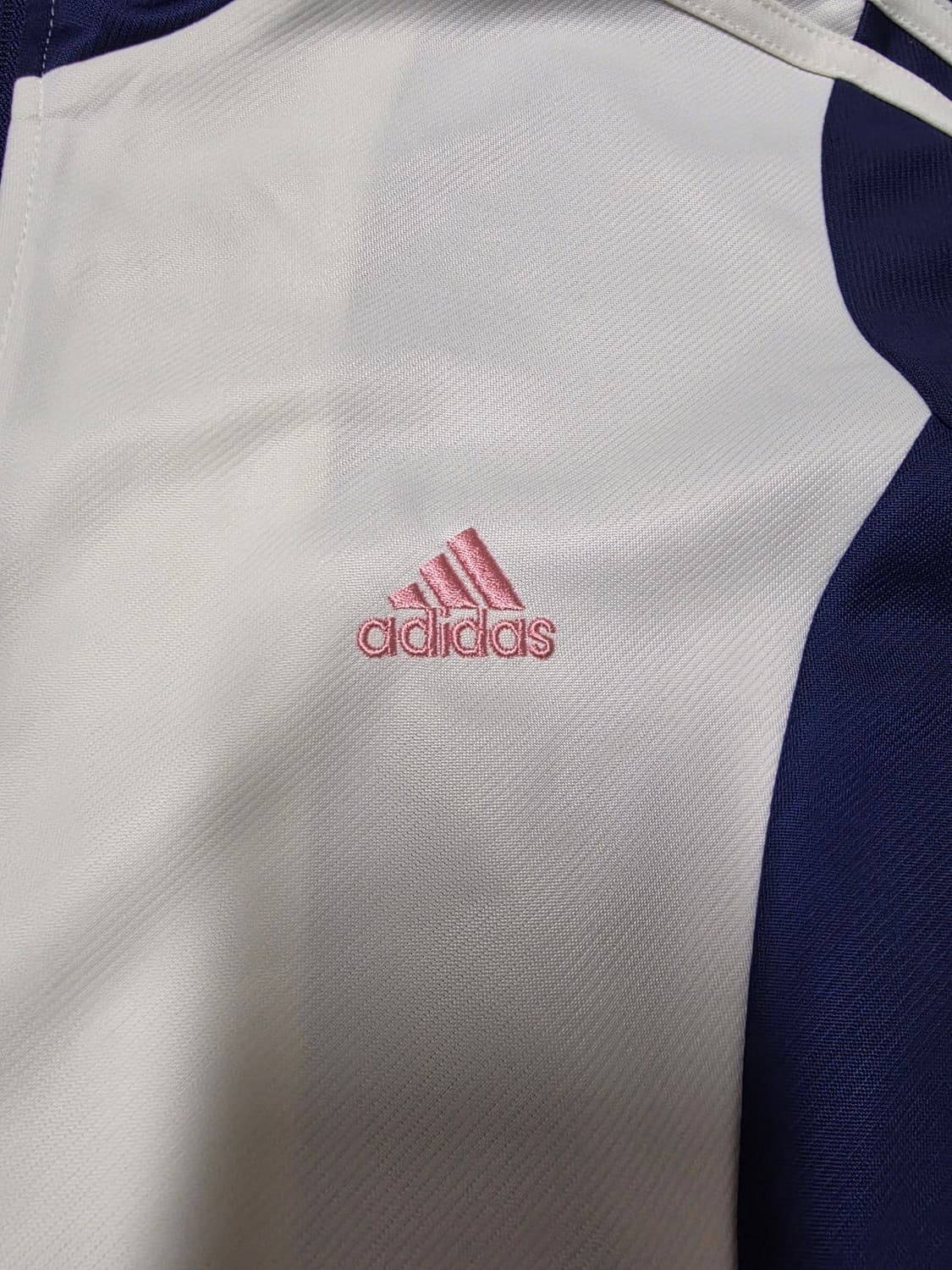 아디다스 베이지 핑크 네이비 여성 져지 백포인트 센스있는 라인배색 M 상품이미지2