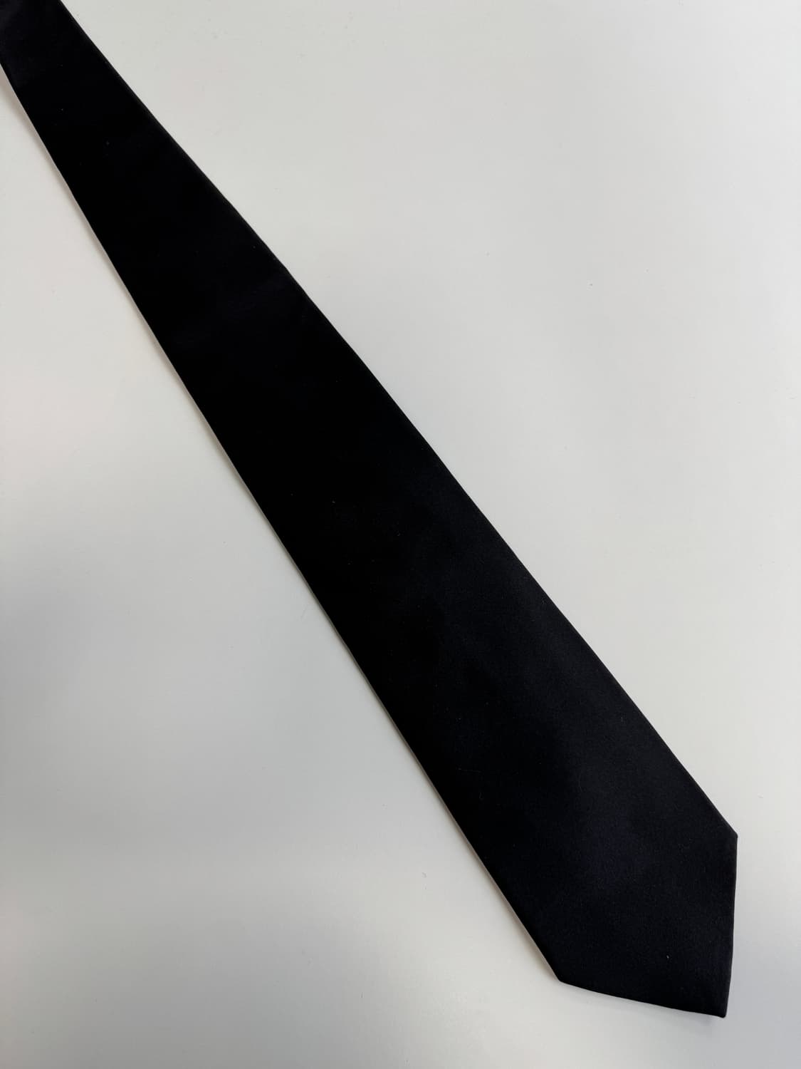 빈티지 블랙 실크 넥타이 9cm 상품이미지2
