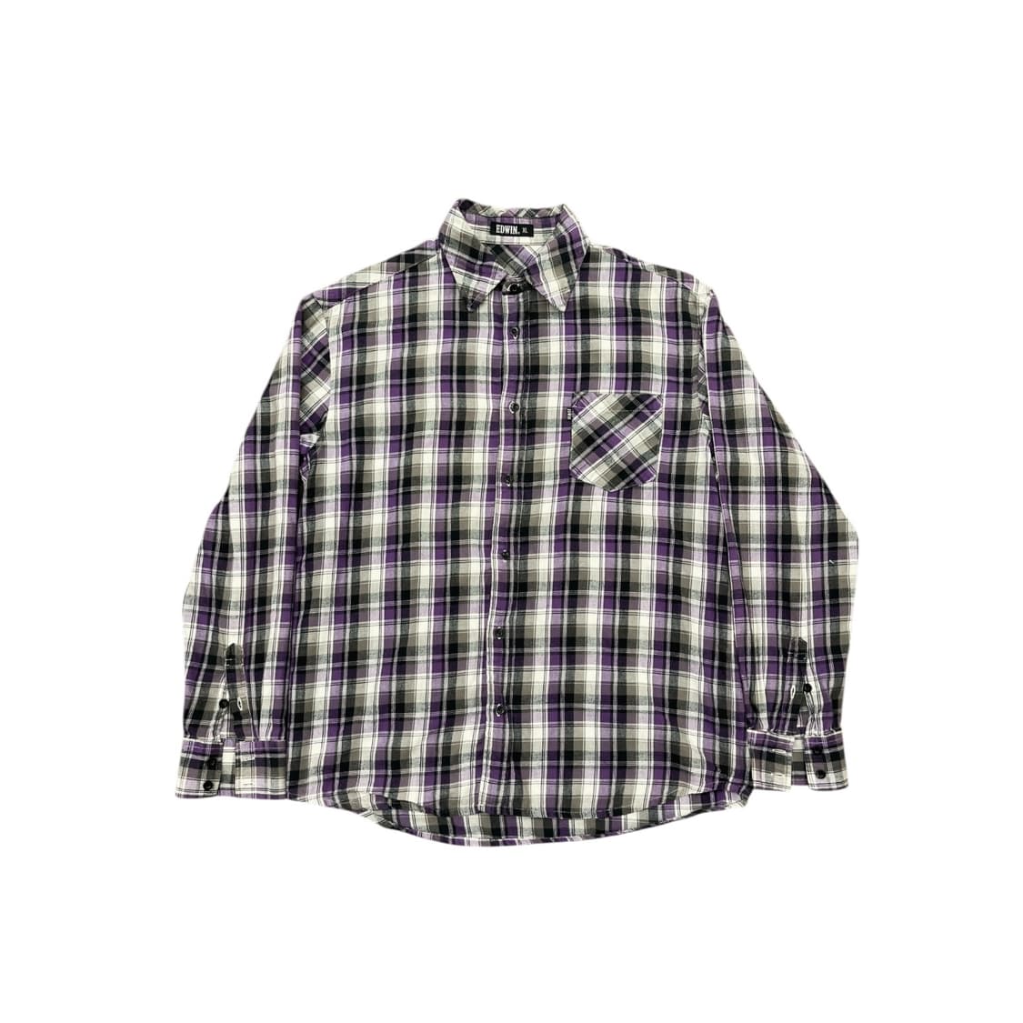 에드윈 퍼플 체크셔츠 상품이미지2