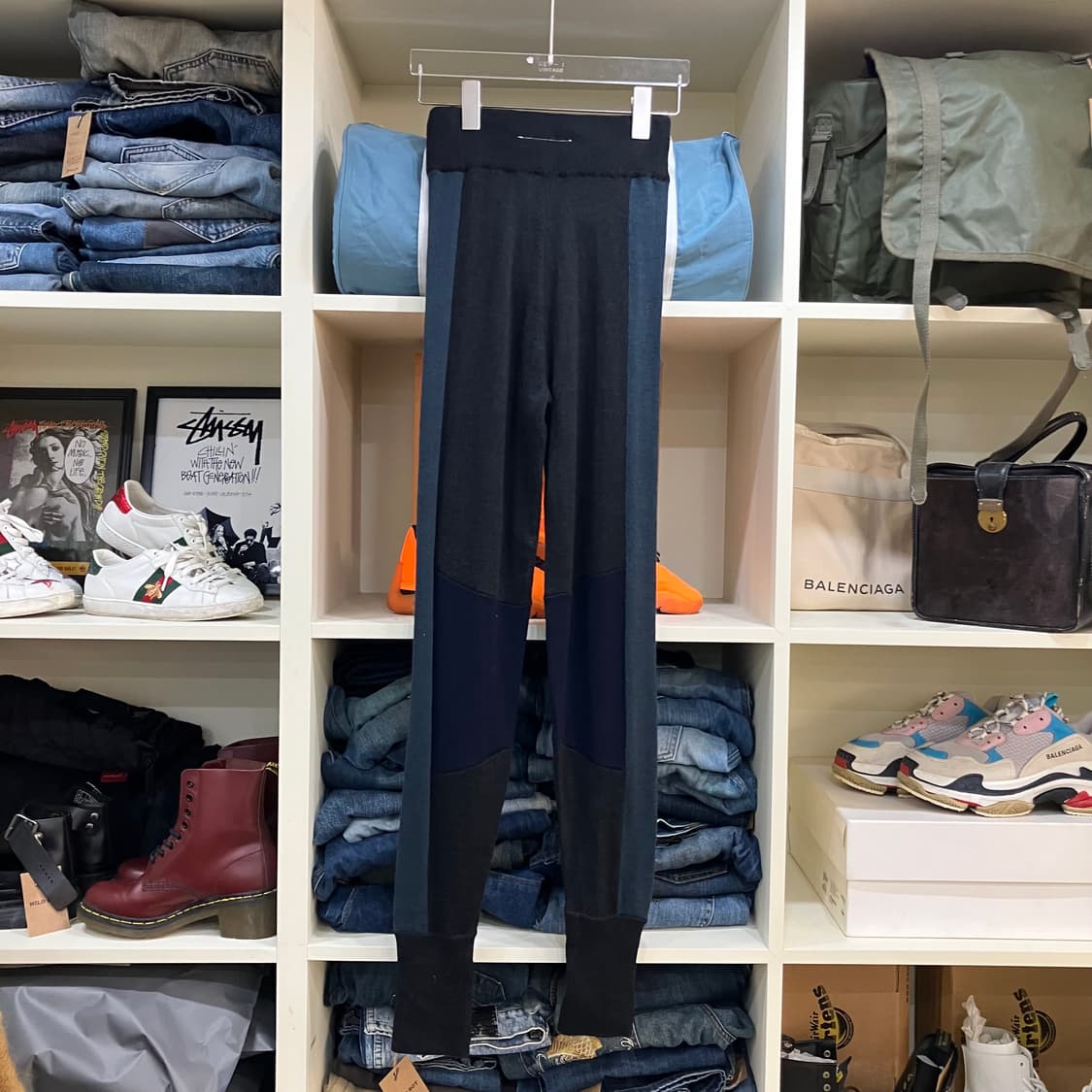 MM6 메종마틴마르지엘라 배색 스웻 트레이닝 팬츠 XS 상품이미지3