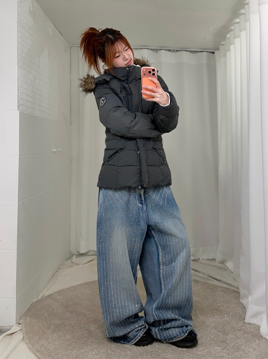 아베크롬비 울프죠 패딩 큐빅 쿨 데님 스트릿 코디 세트 상품이미지3