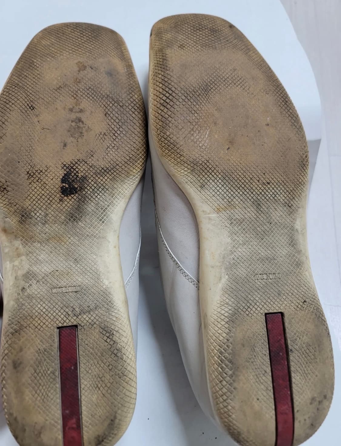 프라다 흰색 레더 구두 상품이미지4