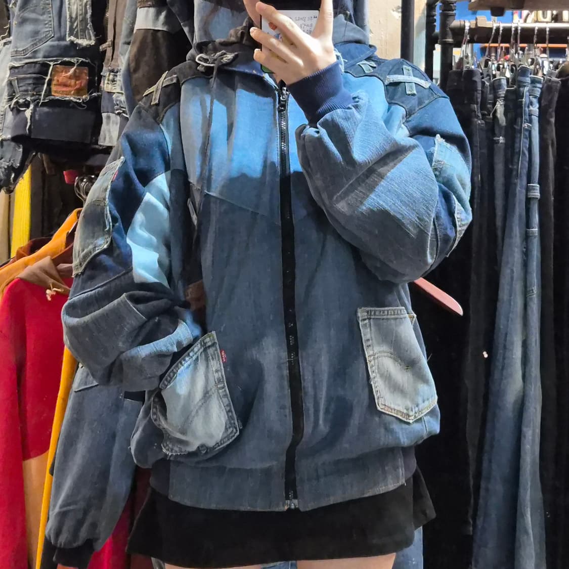 [NO.9] 리바이스 리메이크 데님 자켓 후드 상품이미지1