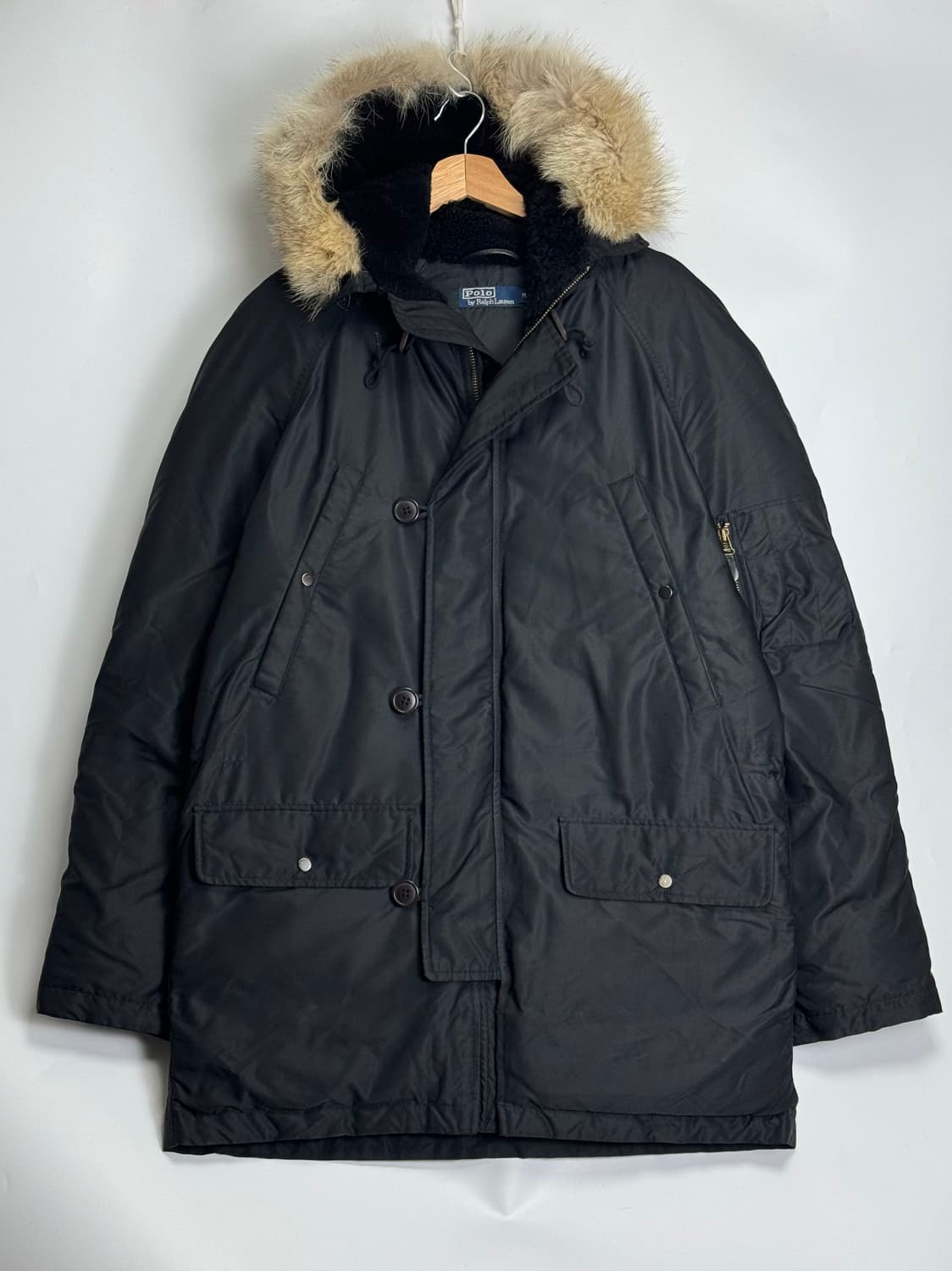 00‘s 폴로 N3B N-3B 헤비다운 파카 패딩 블랙 M 상품이미지1