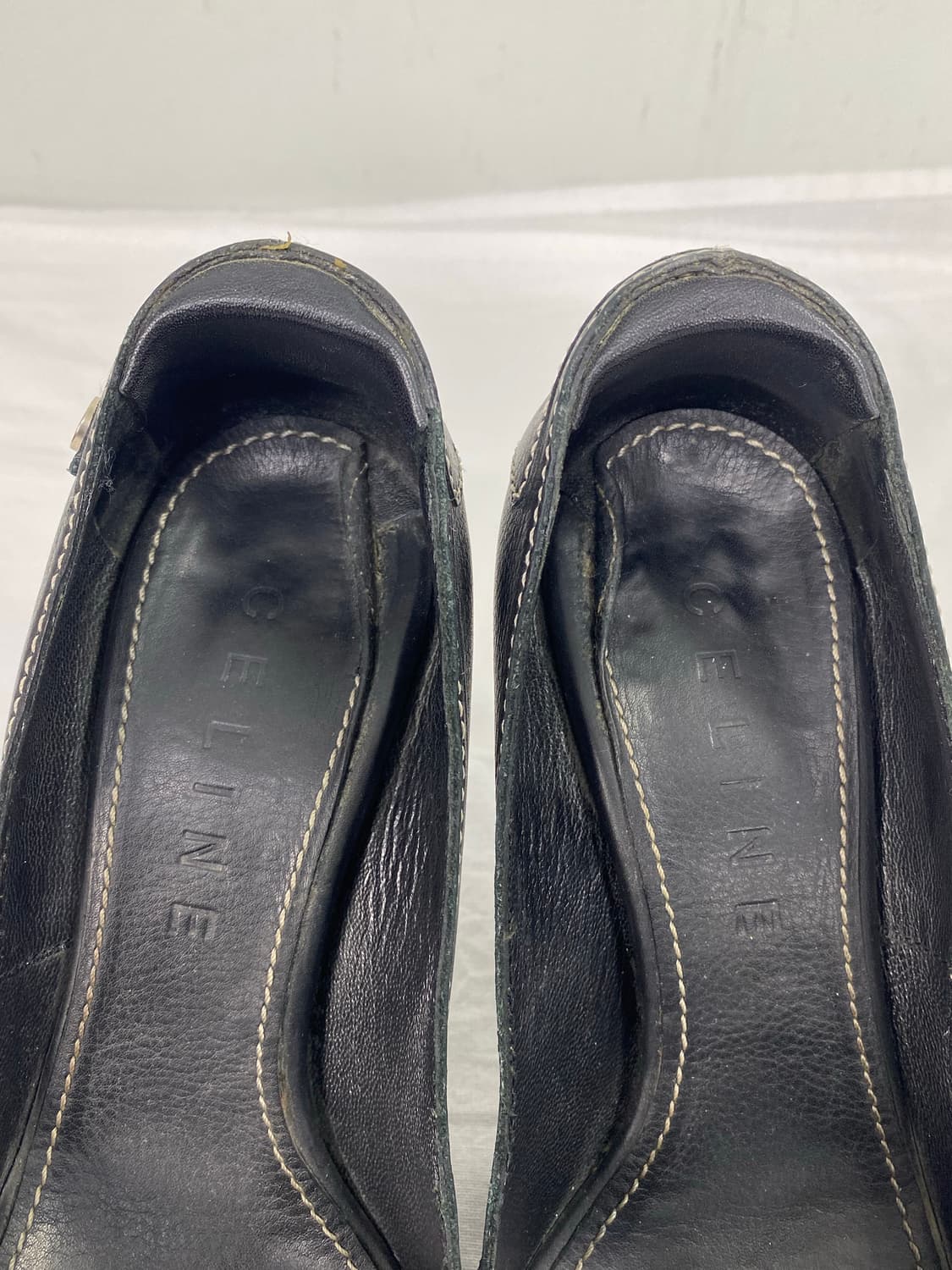 셀린느 Celine 레더 스티치 오픈토 힐 37 상품이미지4