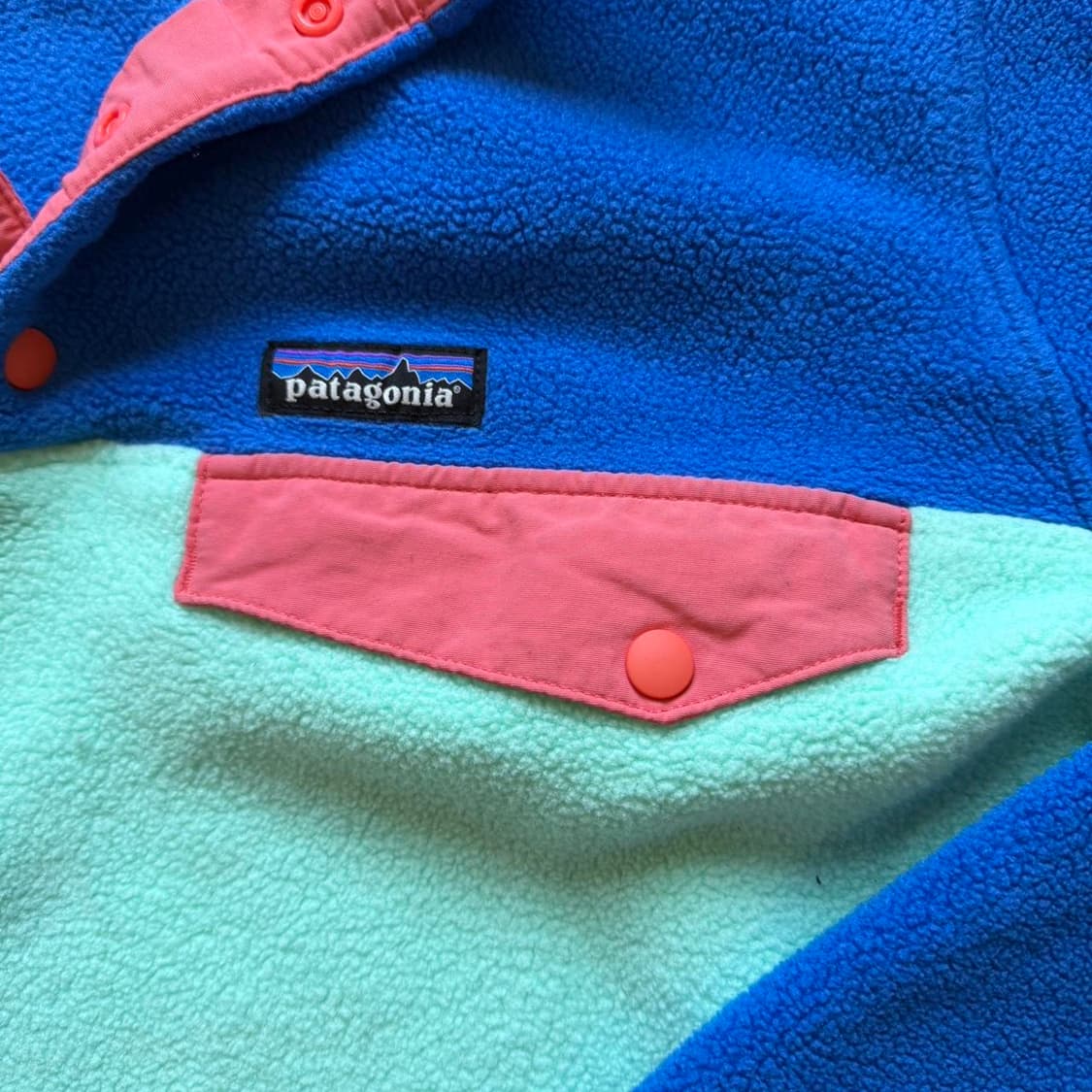 16FW 파타고니아 클래식 신칠라 스냅-티 플리스 풀오버 블루/민트 상품이미지3