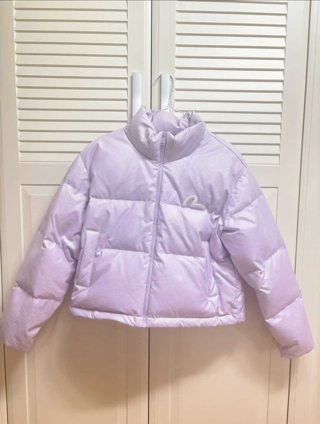 (정가 26만원)에비수 오리털 퍼플 숏패딩(새상품) 상품이미지5