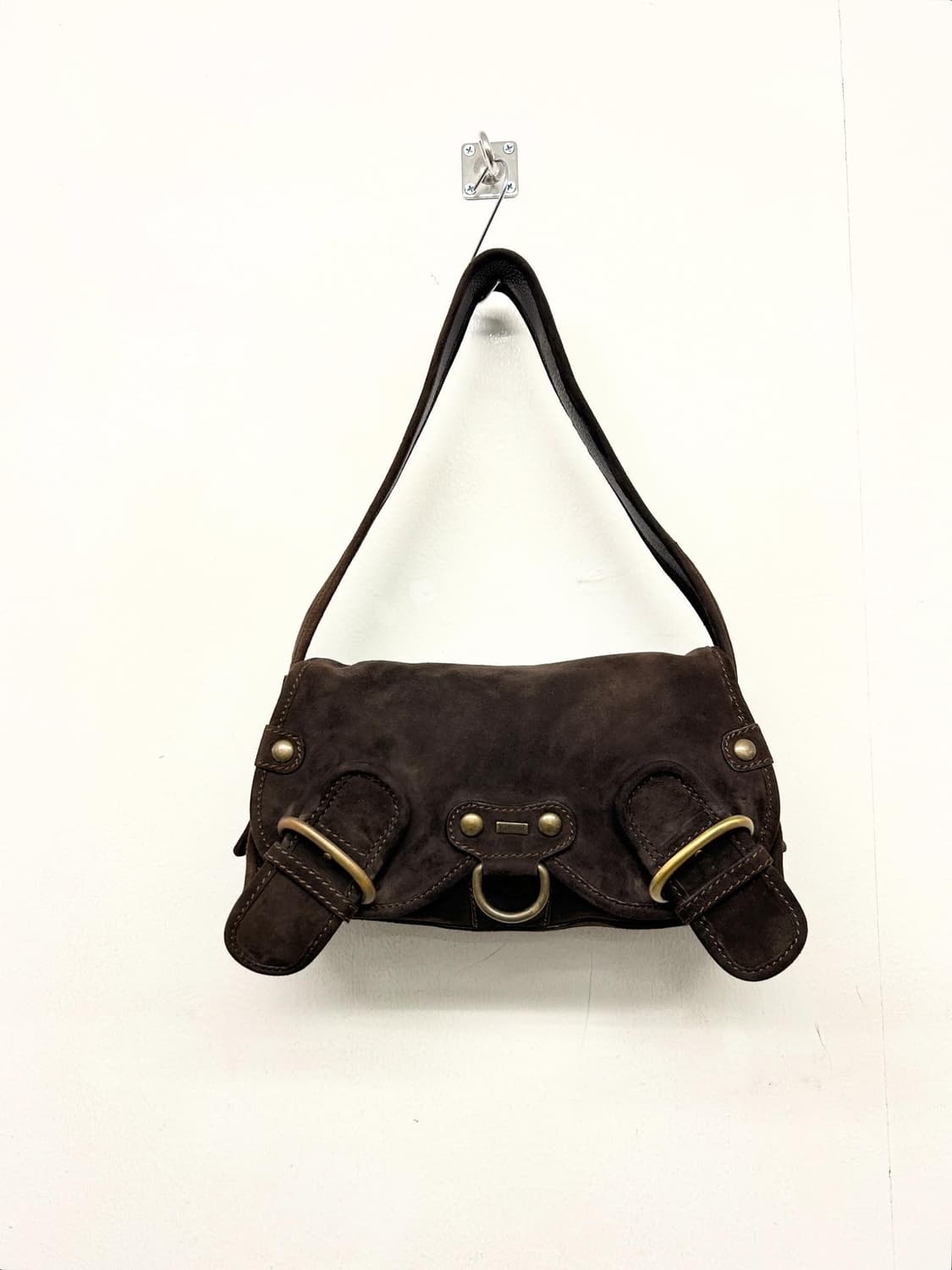 Kalliste Y2K 빈티지 스웨이드 레더 숄더백 상품이미지1