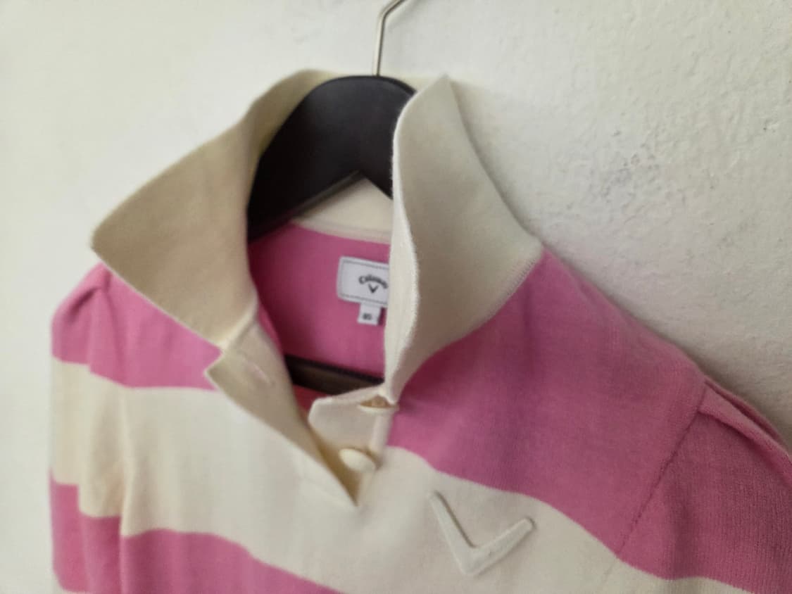 캘러웨이 핑크 스트라이프 카라 니트 85 상품이미지7